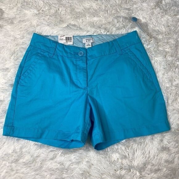 Crown & Ivy Women's Caroline Classic Shorts Blue Size 2 - Picture 2 of 3